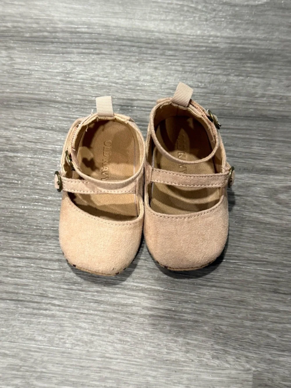 Old Navy Pink-Tan Mary Jane Baby Shoes